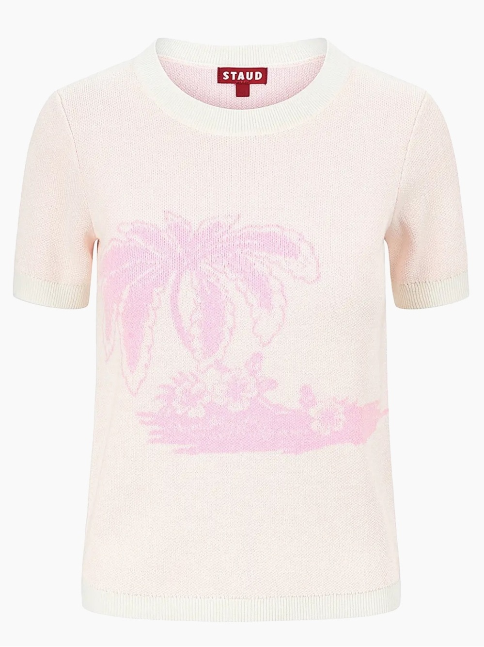 STAUD spring/summer Reyna tropical motif sweater! $300 Size XS